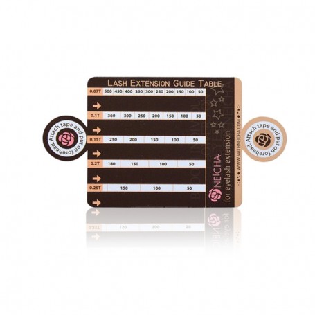 Neicha Wimperextensions Guide Tabel (5 stuks)