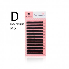 BL Lashes Easy Fanning Feather D-krul MIX